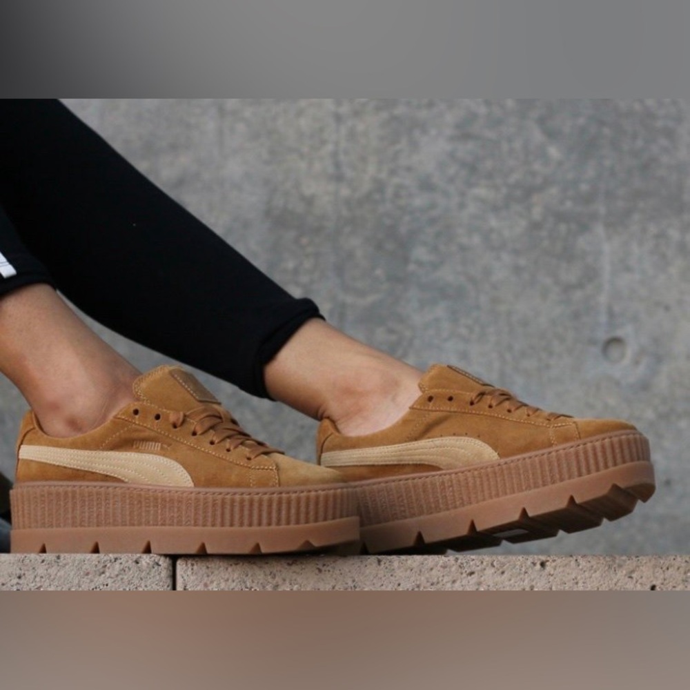 FENTY x PUMA Platform Cleated Creepers
in ‘Golden Brown’ - Picture 4 of 16